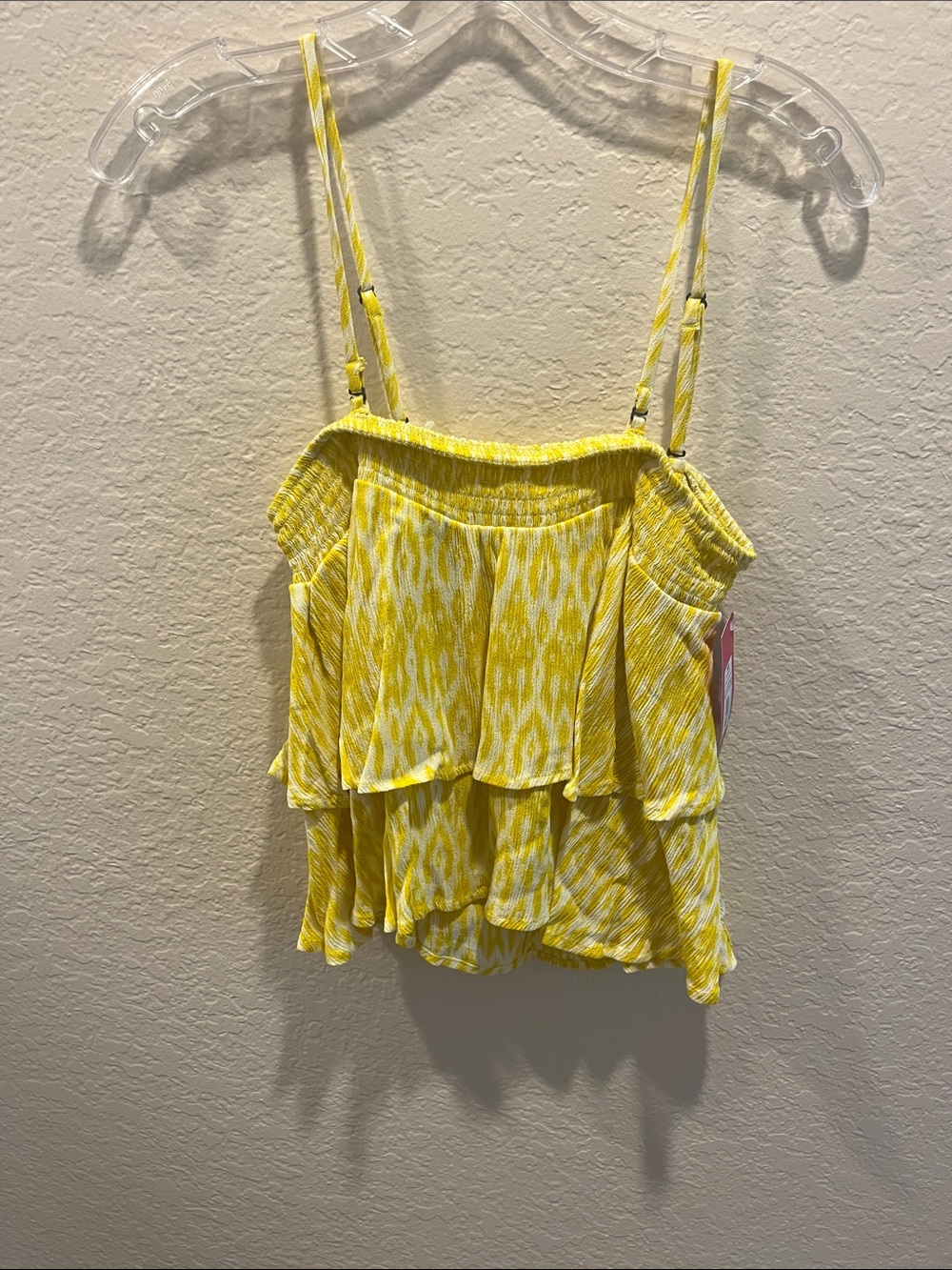 Xhilaration Yellow Tiered Spaghetti-Strap Camisole